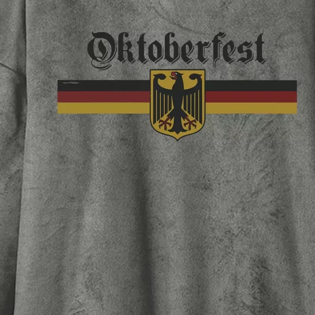 Oktoberfest Deutschland German Flag Coat Of Arm Banner Crest Hooded Wearable Blanket