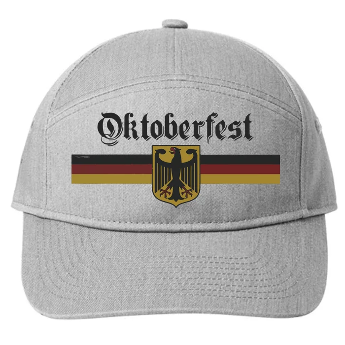 Oktoberfest Deutschland German Flag Coat Of Arm Banner Crest 7-Panel Snapback Hat