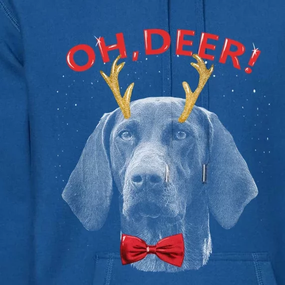 Oh Deer Ger Shorthaired Pointer Xmas Gift Premium Hoodie