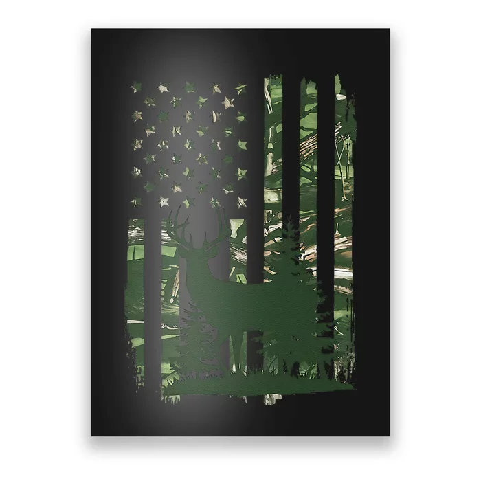 Orange Deer Hunting Gifts Hunters Camo Flag Gift Poster