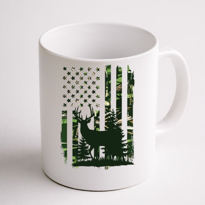 Orange Deer Hunting Hunters Camo Flag Front & Back Coffee Mug