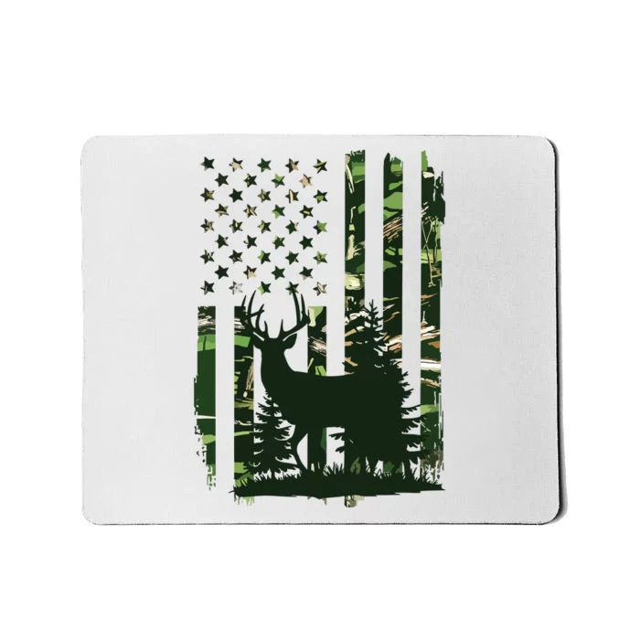 Orange Deer Hunting Hunters Camo Flag Mousepad