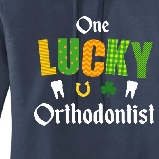 Orthodontist Dentist Irish St Patrick's Day Shamrock Teeth Gift Women's Pullover Hoodie