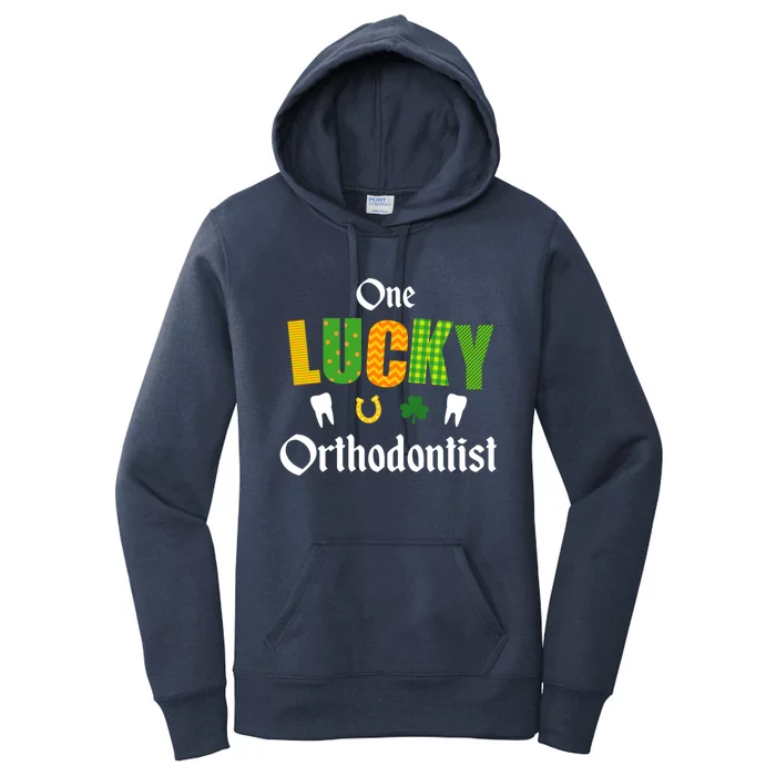 Orthodontist Dentist Irish St Patrick's Day Shamrock Teeth Gift Women's Pullover Hoodie