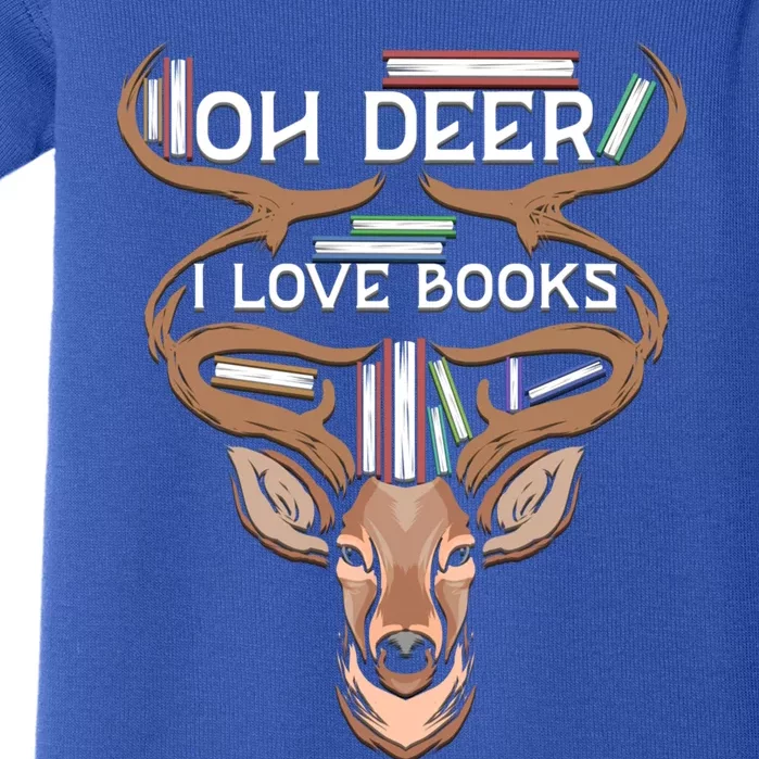 Oh Deer I Love Books Funny Reading Gift Baby Bodysuit