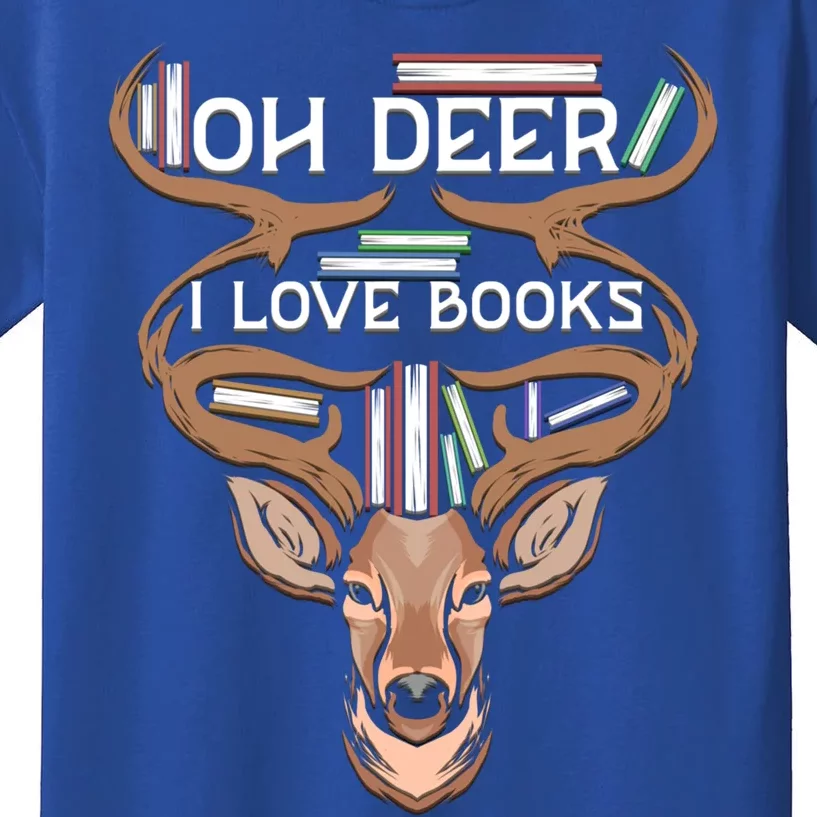 Oh Deer I Love Books Funny Reading Gift Kids T-Shirt