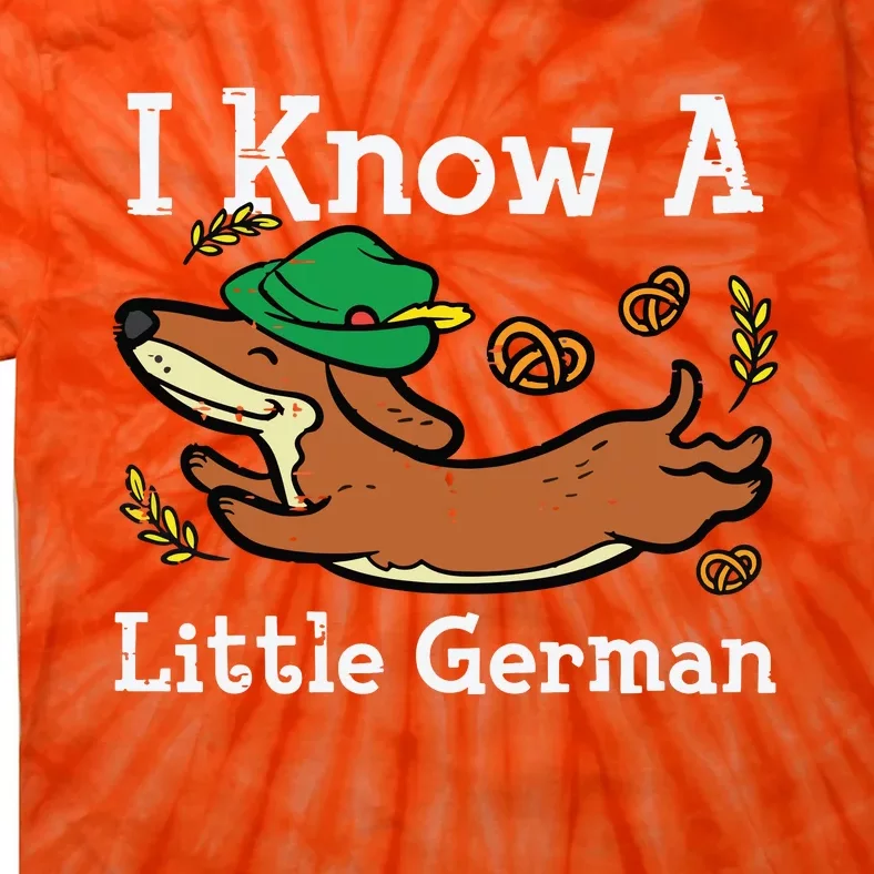 Oktoberfest Dachshund I Know Little German Dog Tie-Dye T-Shirt