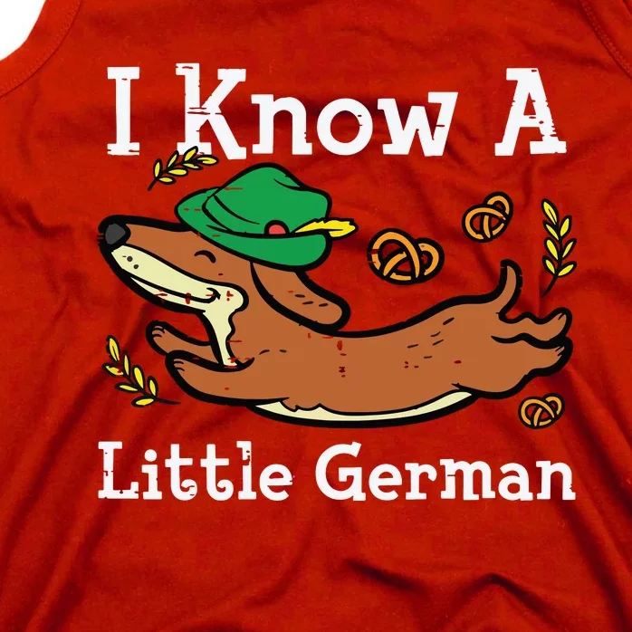 Oktoberfest Dachshund I Know Little German Dog Tank Top