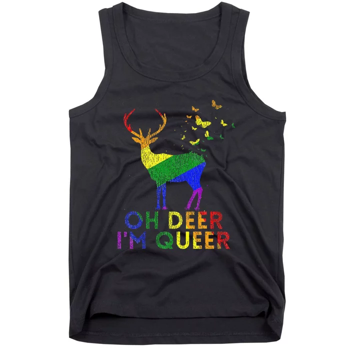 Oh Deer Im Queer Funny Pride Month Gift LGBT Tank Top