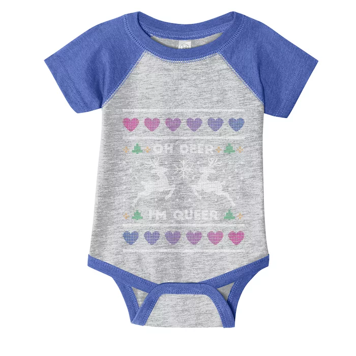 Oh Deer I'm Queer Bisexual Pride Cool Gift Infant Baby Jersey Bodysuit