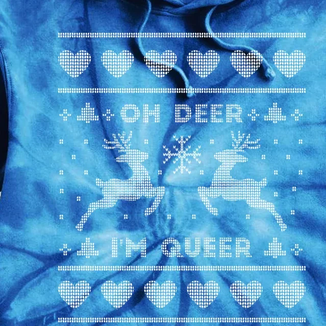 Oh Deer I'm Queer Bisexual Pride Gift Tie Dye Hoodie