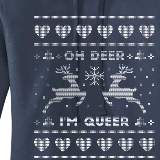 Oh Deer I'm Queer Bisexual Pride Gift Women's Pullover Hoodie