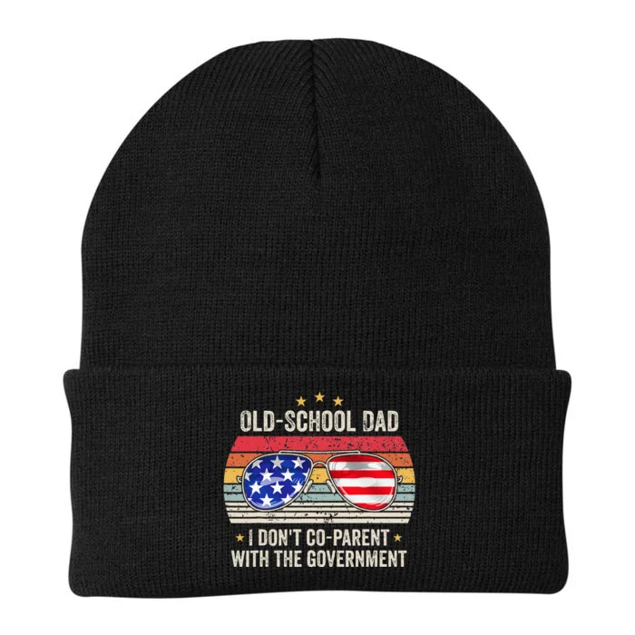 OldSchool Dad I don't coparent with the government Vintage Knit Cap Winter Beanie