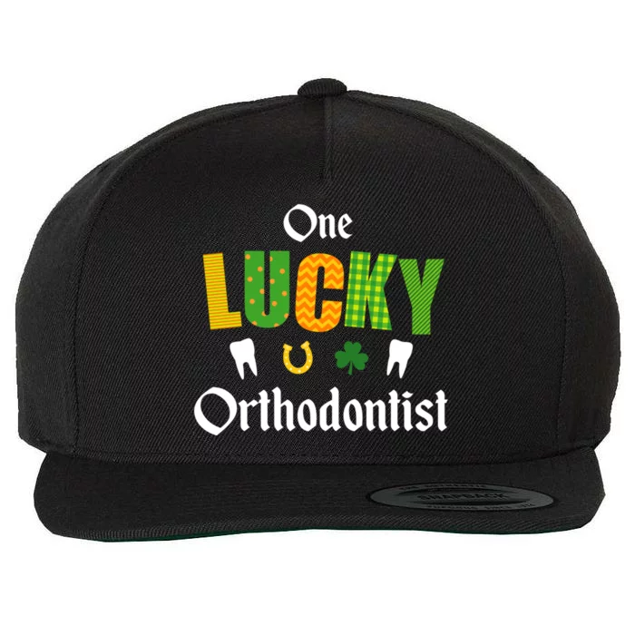 Orthodontist Dentist Irish St Patrick's Day Shamrock Teeth Meaningful Gift Wool Snapback Cap