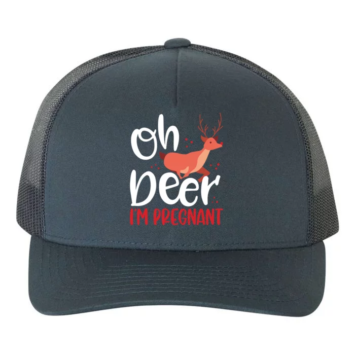 Oh Deer IM Pregnant Christmas Pregnancy Announcet Mom Gift Yupoong Adult 5-Panel Trucker Hat