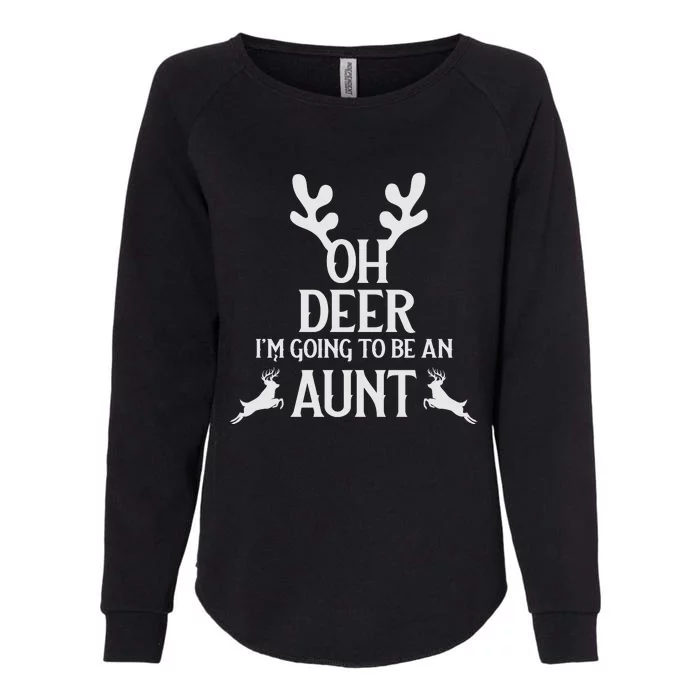 Oh Deer I'm Going To Be An Aunt Funny Xmas Womens California Wash Sweatshirt