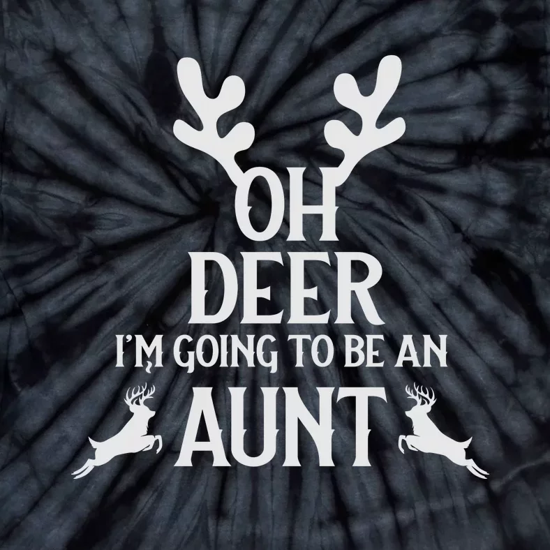 Oh Deer I'm Going To Be An Aunt Funny Xmas Tie-Dye T-Shirt