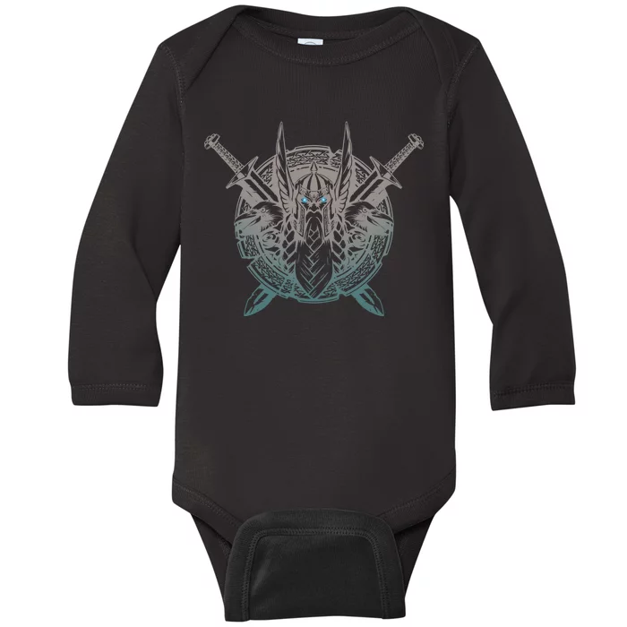 Odin Emblem Norse Mythology Valkyrie Baby Long Sleeve Bodysuit