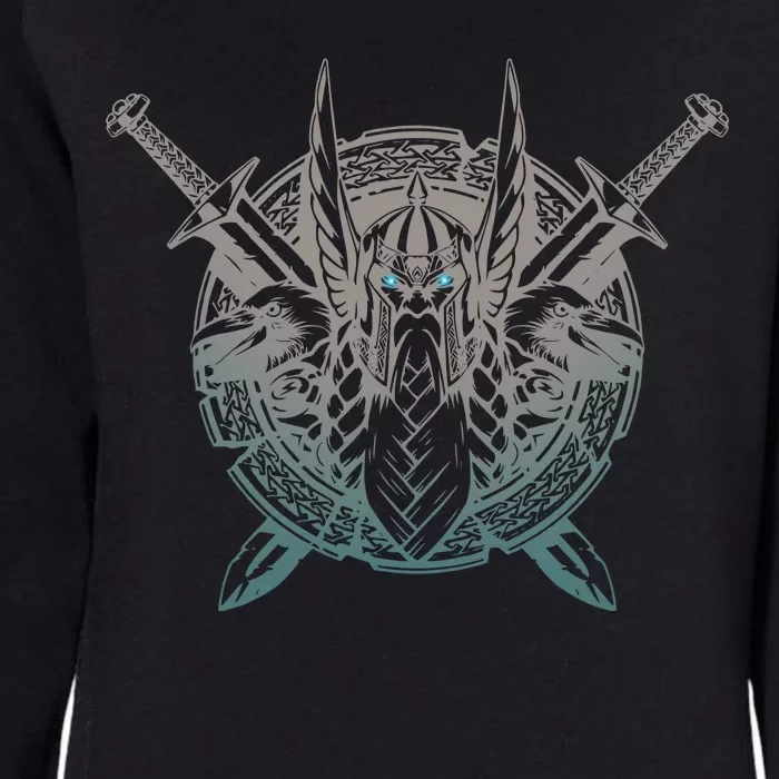 Odin Emblem Norse Mythology Valkyrie Womens California Wash Sweatshirt