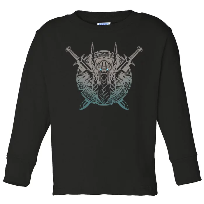 Odin Emblem Norse Mythology Valkyrie Toddler Long Sleeve Shirt