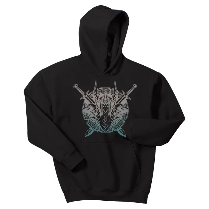 Odin Emblem Norse Mythology Valkyrie Kids Hoodie