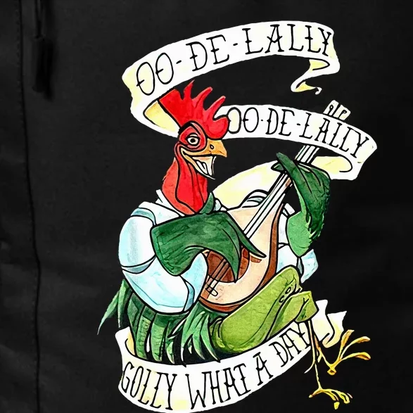 OO DE LALLY GOLLY What A Day Rooster Playing Guitar Daily Commute Backpack