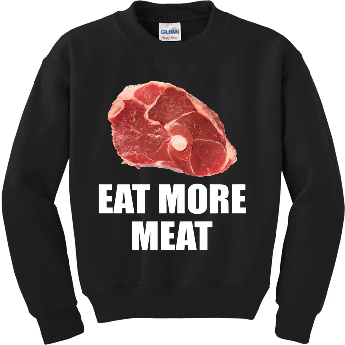 Oscar De La Hoya Wearing Eat More Meat Kids Sweatshirt