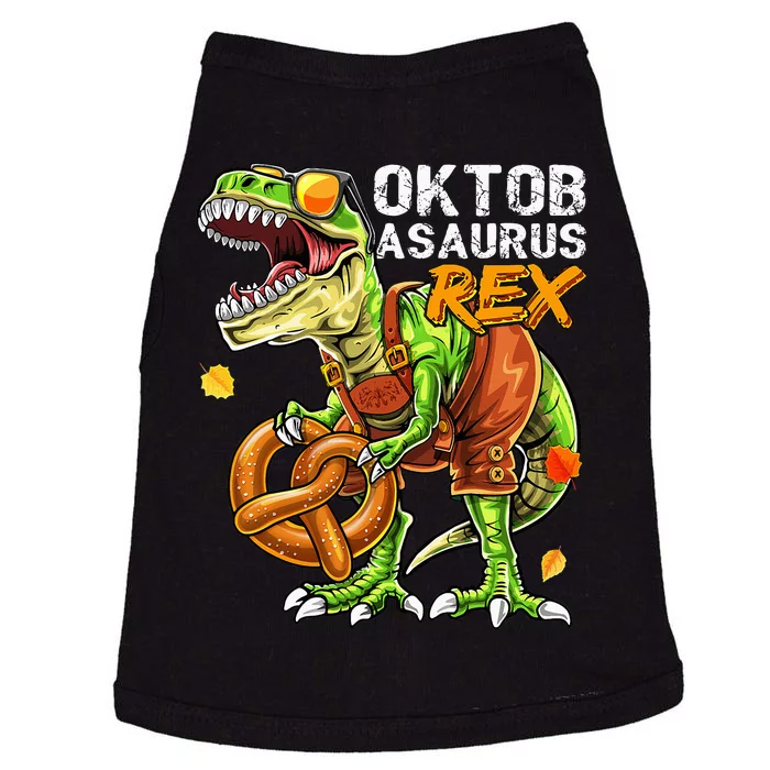 Oktoberfest Dinosaur Lederhosen Bavarian Costume Gift Doggie Tank