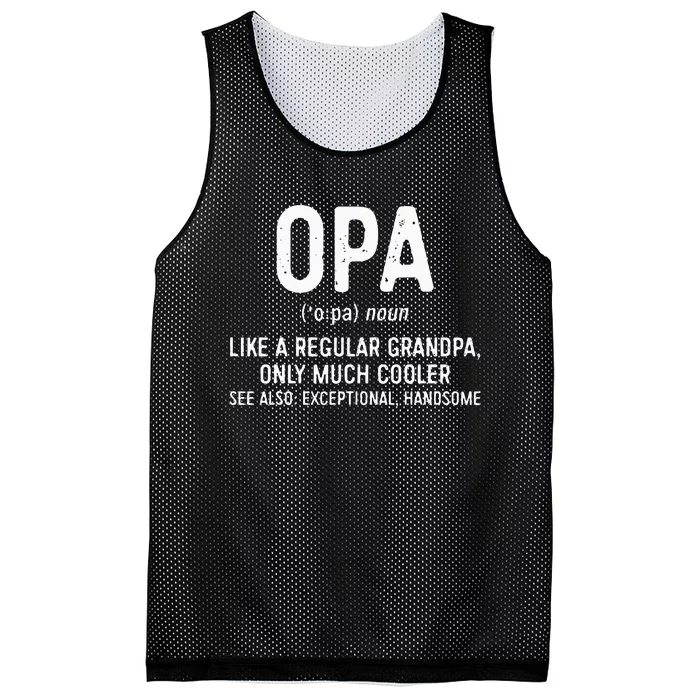 Opa Definition Like A Regular Grandpa Only Cooler Mesh Reversible Basketball Jersey Tank