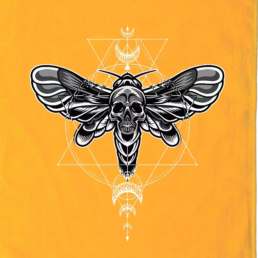 Occult Death Moth Mystic Death Moth And Sacred Geometry Platinum Collection Golf Towel