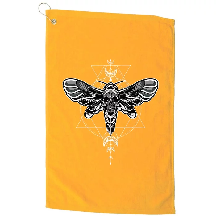 Occult Death Moth Mystic Death Moth And Sacred Geometry Platinum Collection Golf Towel