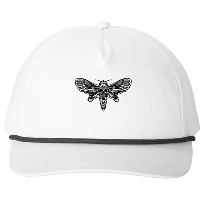 Occult Death Moth Mystic Death Moth And Sacred Geometry Snapback Five-Panel Rope Hat