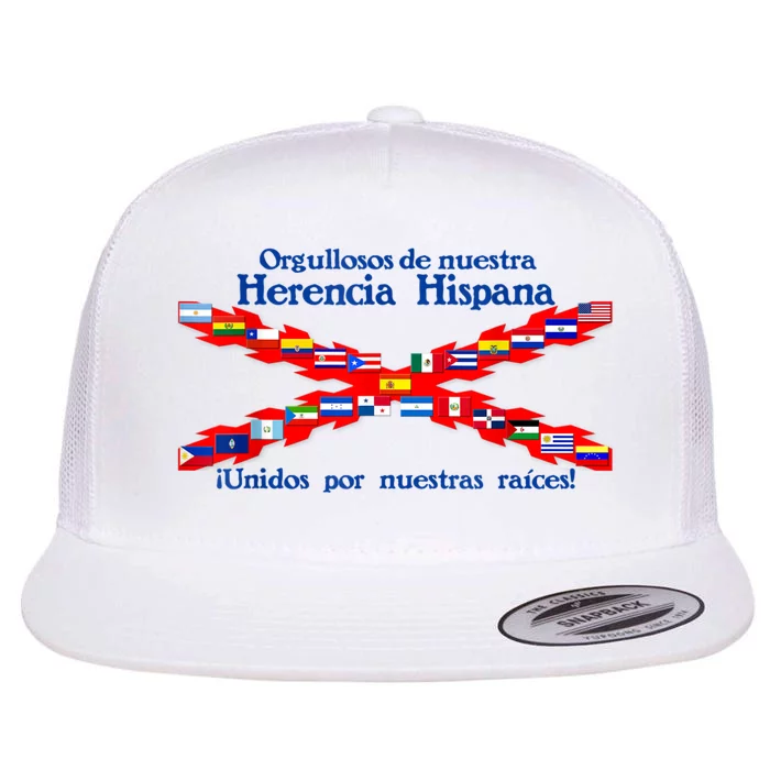 Orgullo De Nuestra Herencia Hispana Flat Bill Trucker Hat