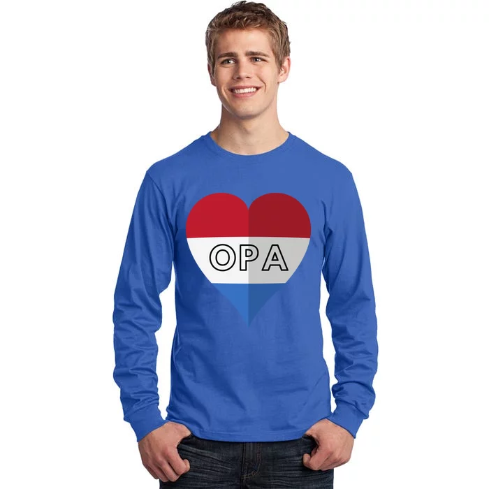 Opa Dutch Opa FatherS Day Gift Tall Long Sleeve T-Shirt