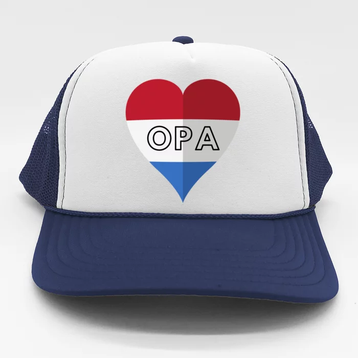 Opa Dutch Opa FatherS Day Gift Trucker Hat