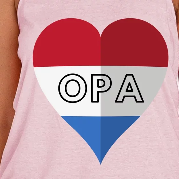 Opa Dutch Opa FatherS Day Gift Women's Knotted Racerback Tank