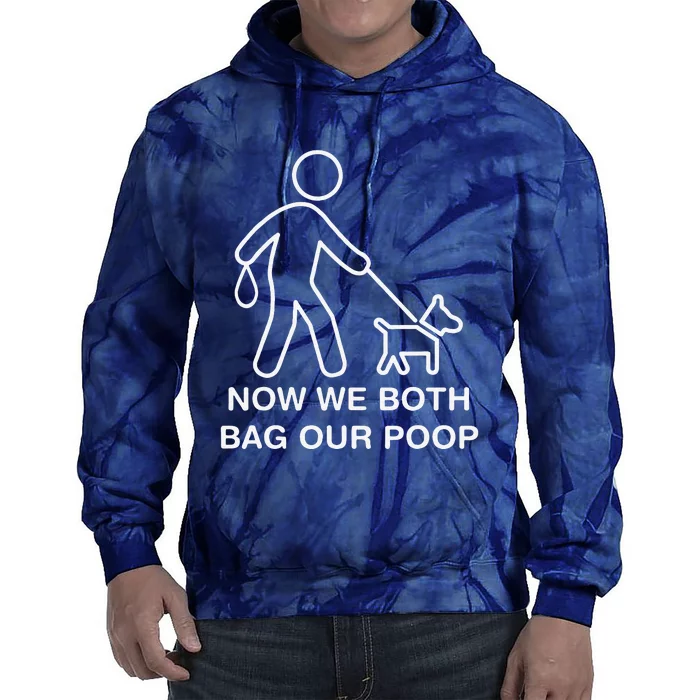 Ostomate Dog Owner Funny Ostomy Now We Both Bag Our Poop Tie Dye Hoodie