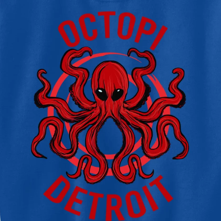 Octopi Detroit Octopus Kraken Tentacles Michigan Souvenir Great Gift Kids Sweatshirt