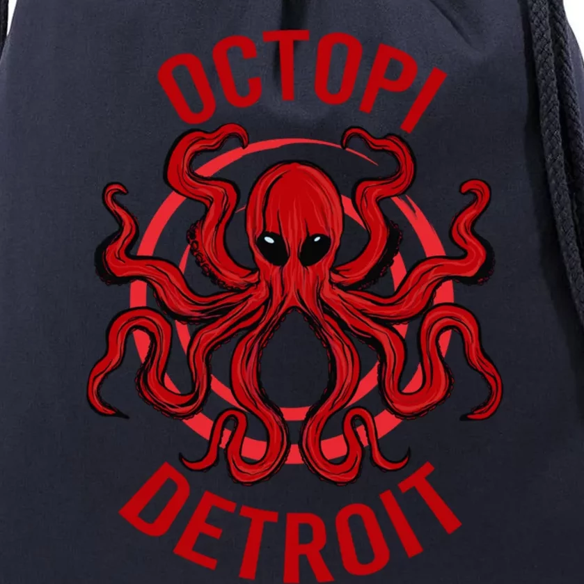 Octopi Detroit Octopus Kraken Tentacles Michigan Souvenir Great Gift Drawstring Bag