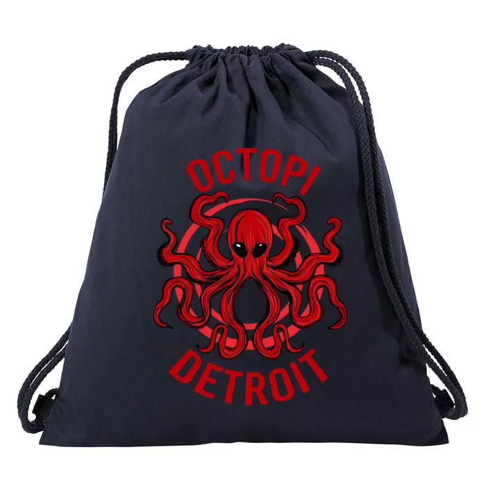 Octopi Detroit Octopus Kraken Tentacles Michigan Souvenir Great Gift Drawstring Bag