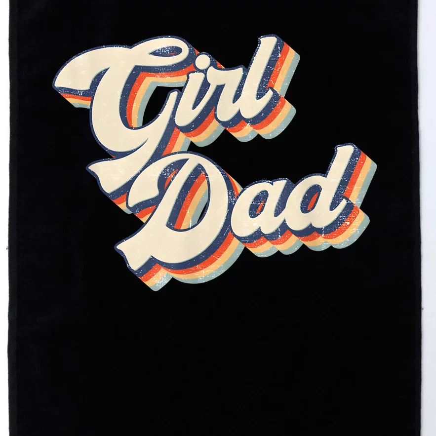 Outnumbered Dad Of Girl Men Fathers Day For Girl Dad Platinum Collection Golf Towel