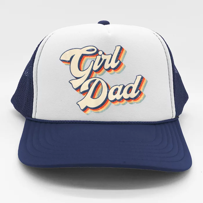 Outnumbered Dad Of Girl Men Fathers Day For Girl Dad Trucker Hat