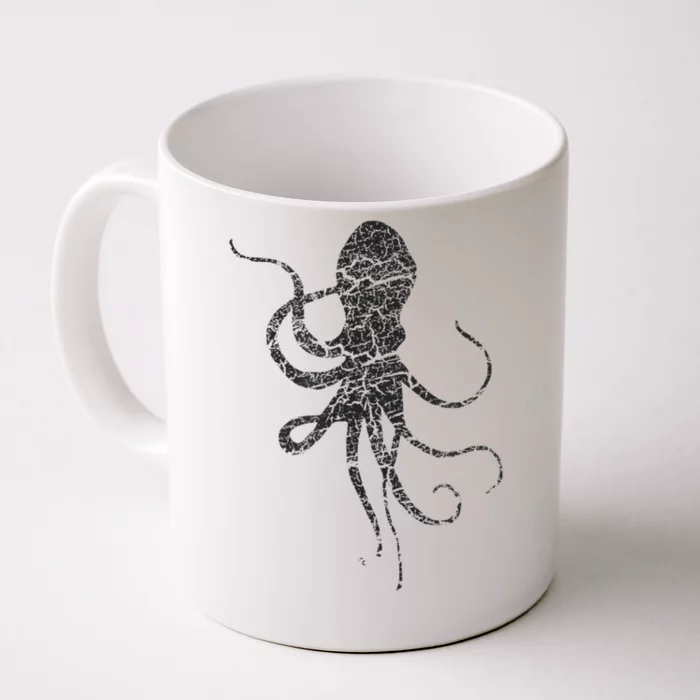 Octopus Distressed Print Vintage Octopus Front & Back Coffee Mug