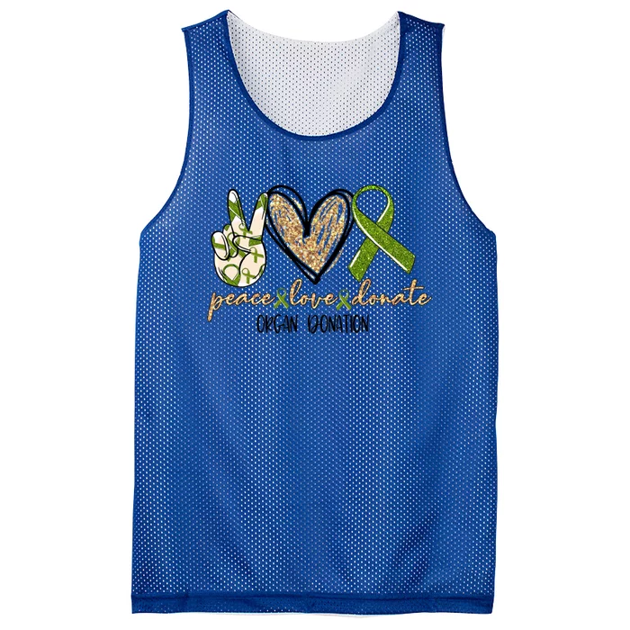 Organ Donation Peace Love Donate Give Someone Life Donate Great Gift Mesh Reversible Basketball Jersey Tank