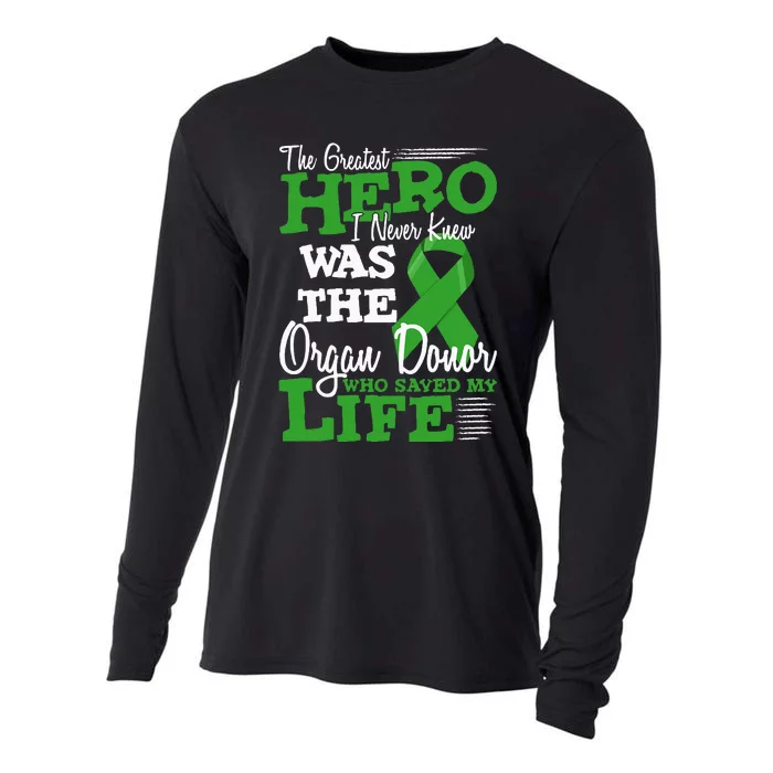 Organ Donor Quote Graphic Kidney Transplant And Heart Donor Cooling Performance Long Sleeve Crew