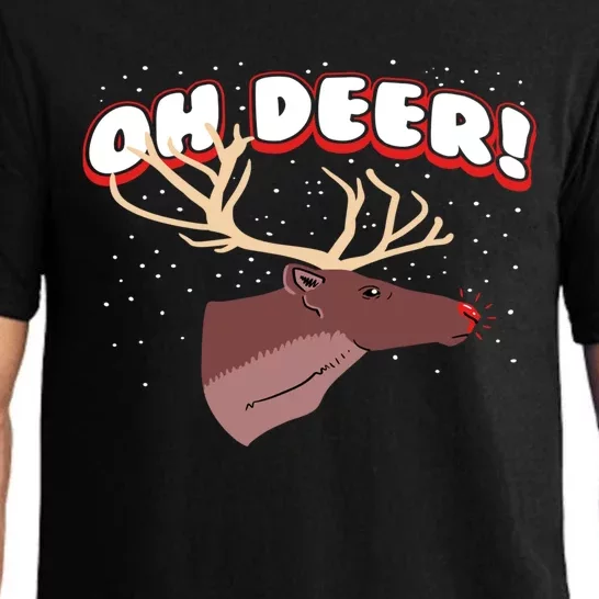 Oh Deer Reindeer Snow Play On Words Christmas Cool Gift Pajama Set