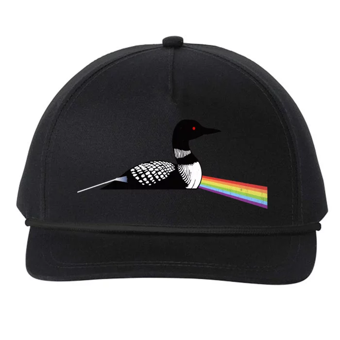 Original Dark Side Of The Loon Bird Watching Classic Rock Gift Snapback Five-Panel Rope Hat