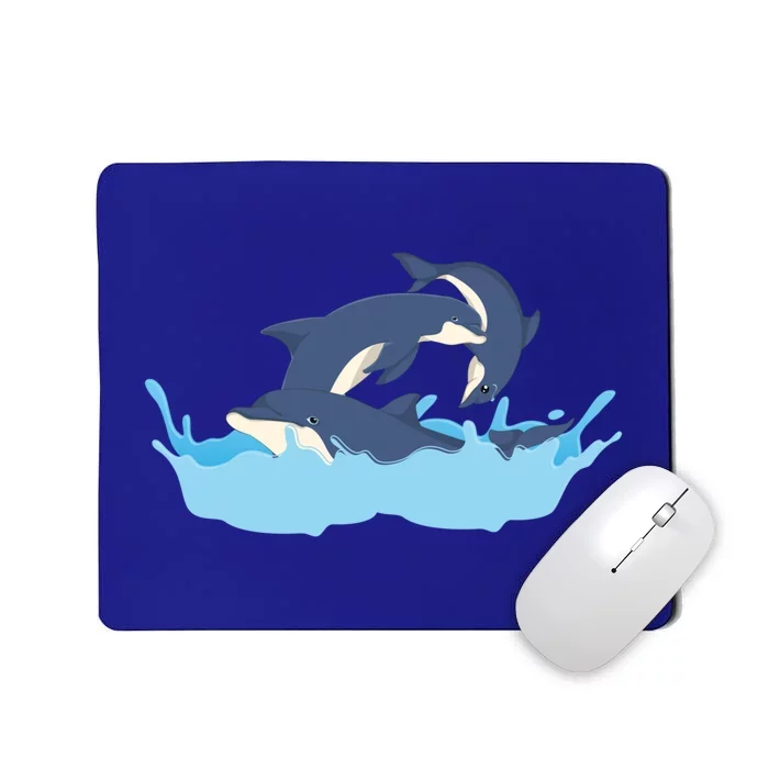 Ocean Dolphins Sea Animal Lover Waves Dolphin Funny Gift Mousepad