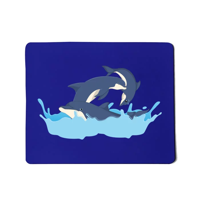 Ocean Dolphins Sea Animal Lover Waves Dolphin Funny Gift Mousepad