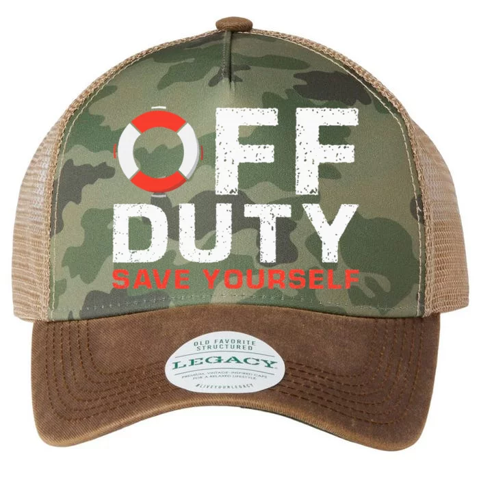 Off Duty Save Yourself Lifeguard Legacy Tie Dye Trucker Hat